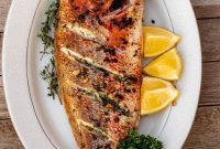 Golden Oven Grilled Whole Red Snapper