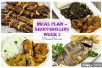 Third Week’s Meal Planner and Grocery Essentials