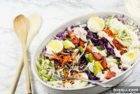 Authentic Cameroonian Vegetable Salad with Homemade Cream
