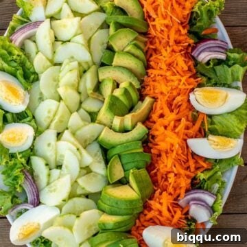 Lettuce, cucumbers and other vegetables on a platter