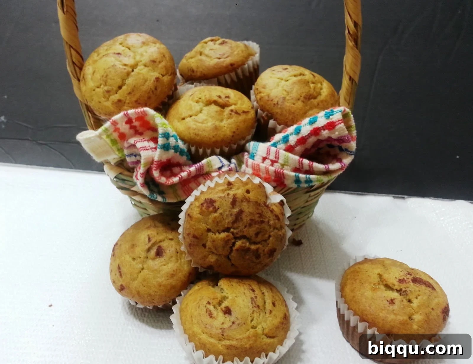 Basket of Cameroon banana cakes.