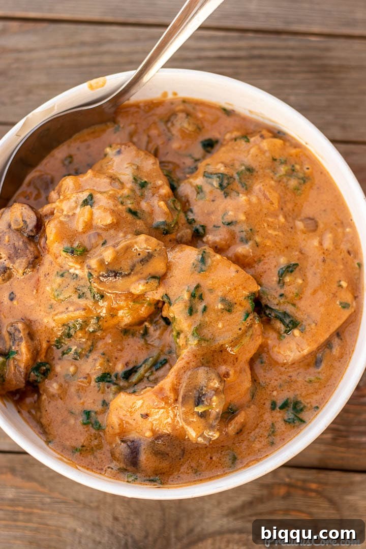 Bowl of African Chicken Peanut Stew, showcasing its inviting presentation.