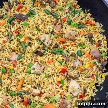 Wok filled with African Fried Rice