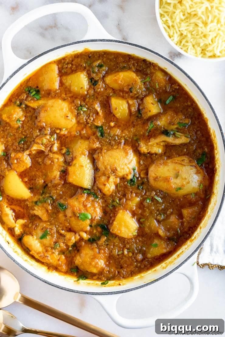 Bowl of Cape Malay Chicken Curry, a delicious South African dish.