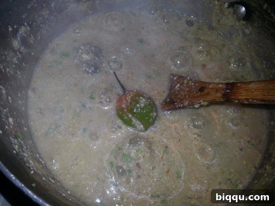 A pot of finished Okra-Egusi Soup