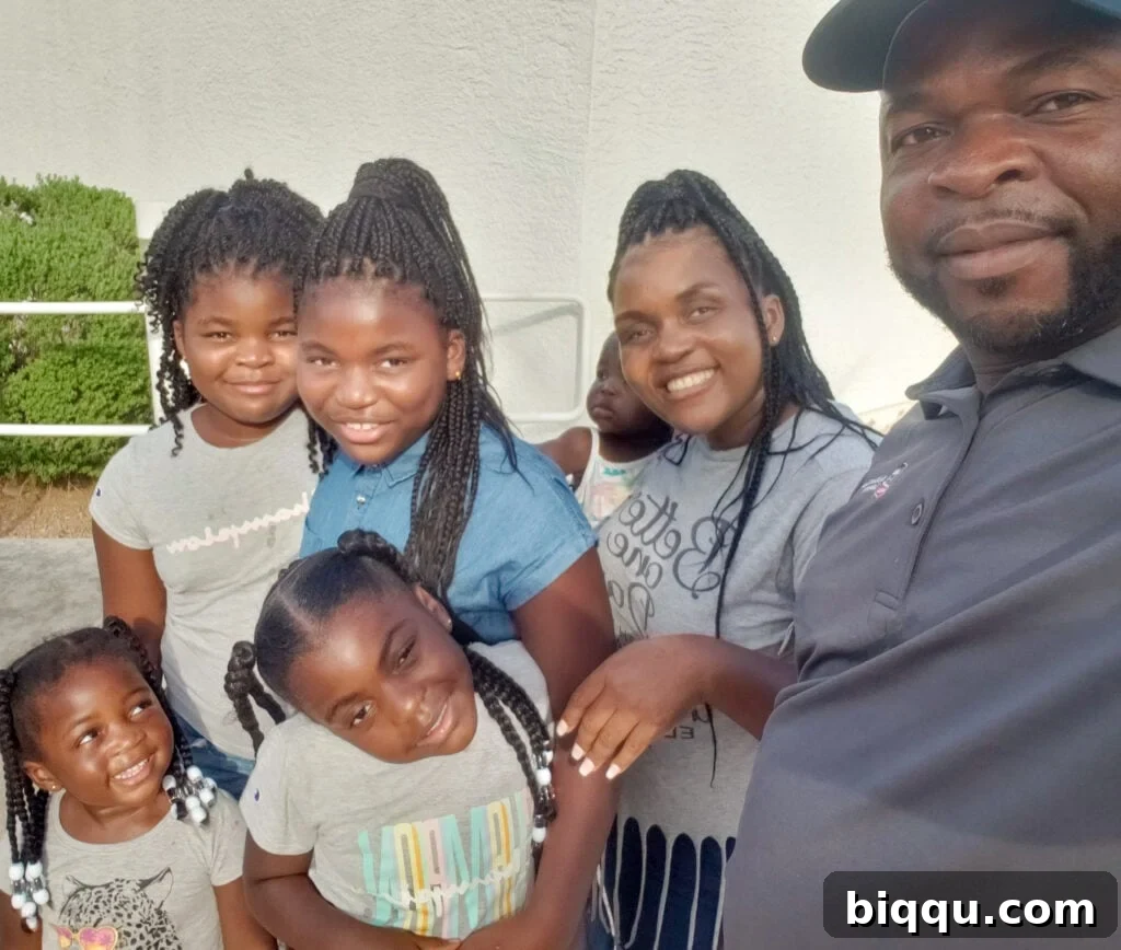 Black family picture enjoying their vacation in Lake Havasu