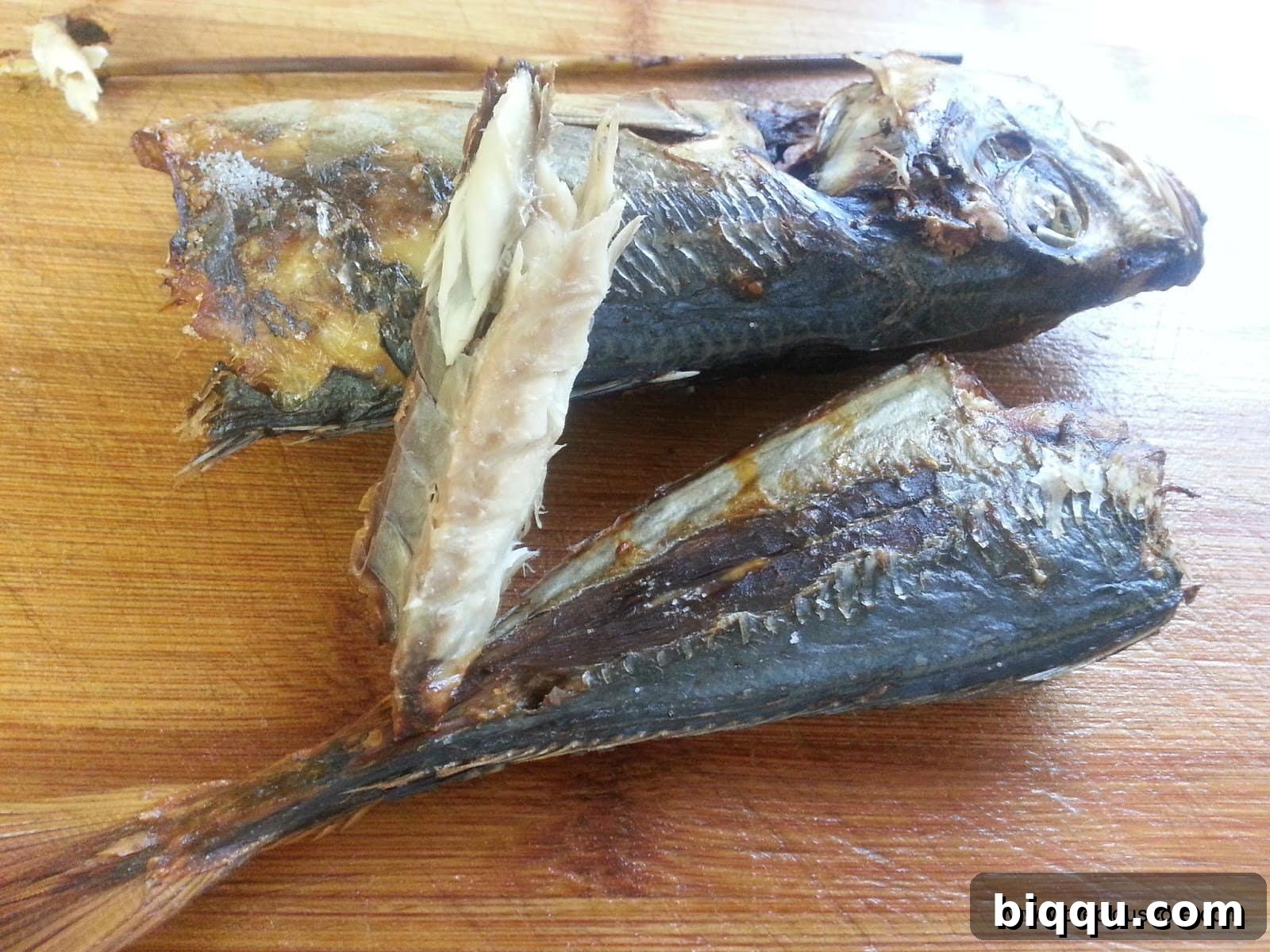 Another view of the perfectly dried fish.