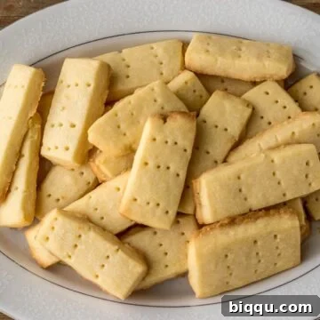 homemade shortbread cookies on a serving tray