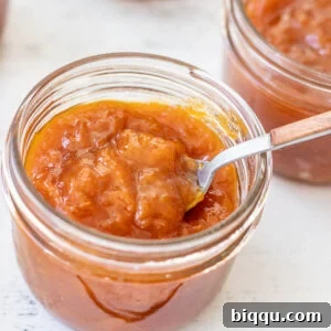 Jar of apricot preserves.