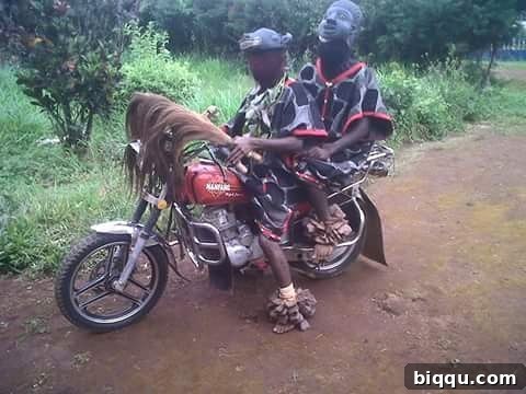 Humorous image depicting 'jujus' (traditional spiritual practitioners) physically traveling to 'Allaah,' questioning their mystical powers