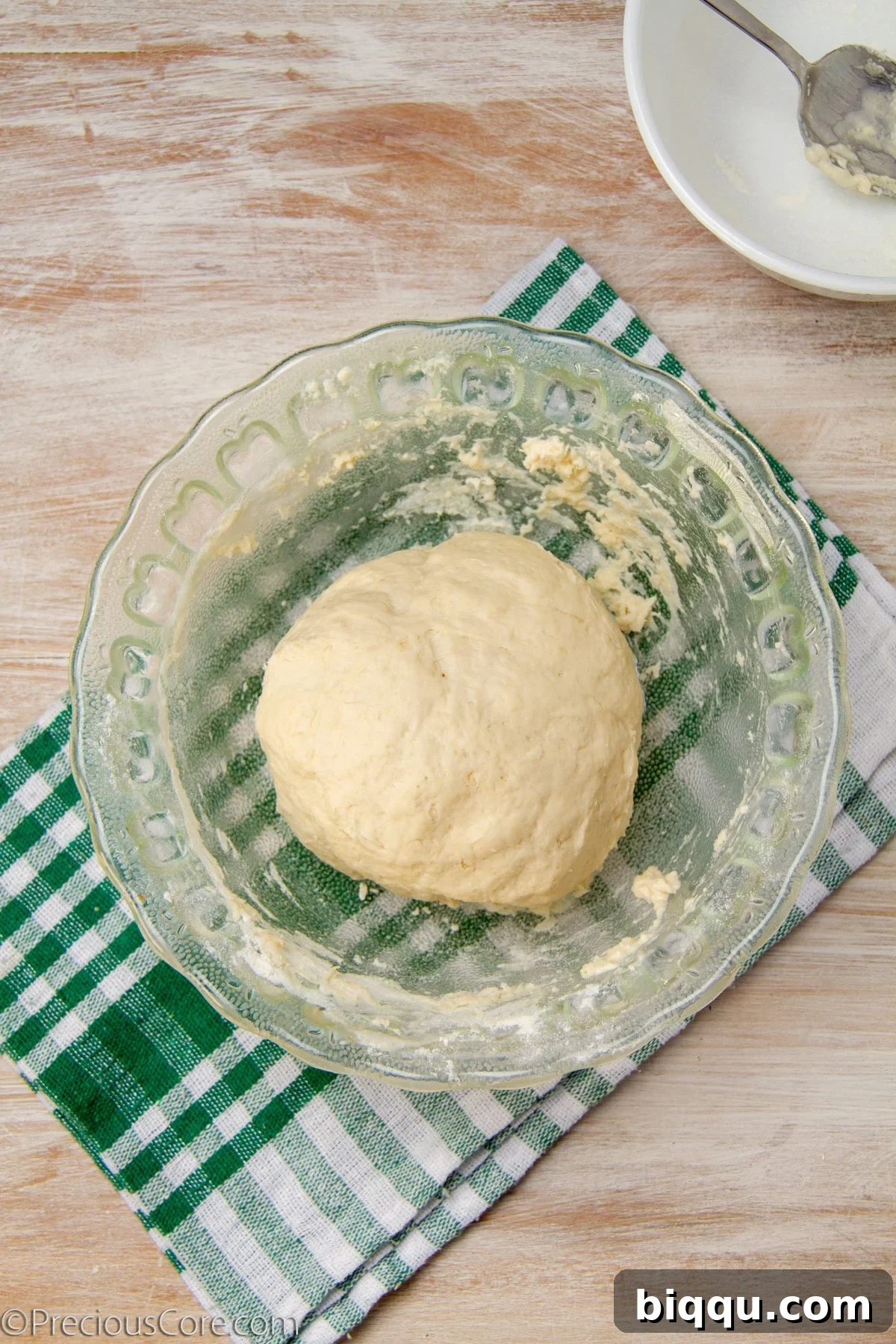 Kneaded dough for pizza.