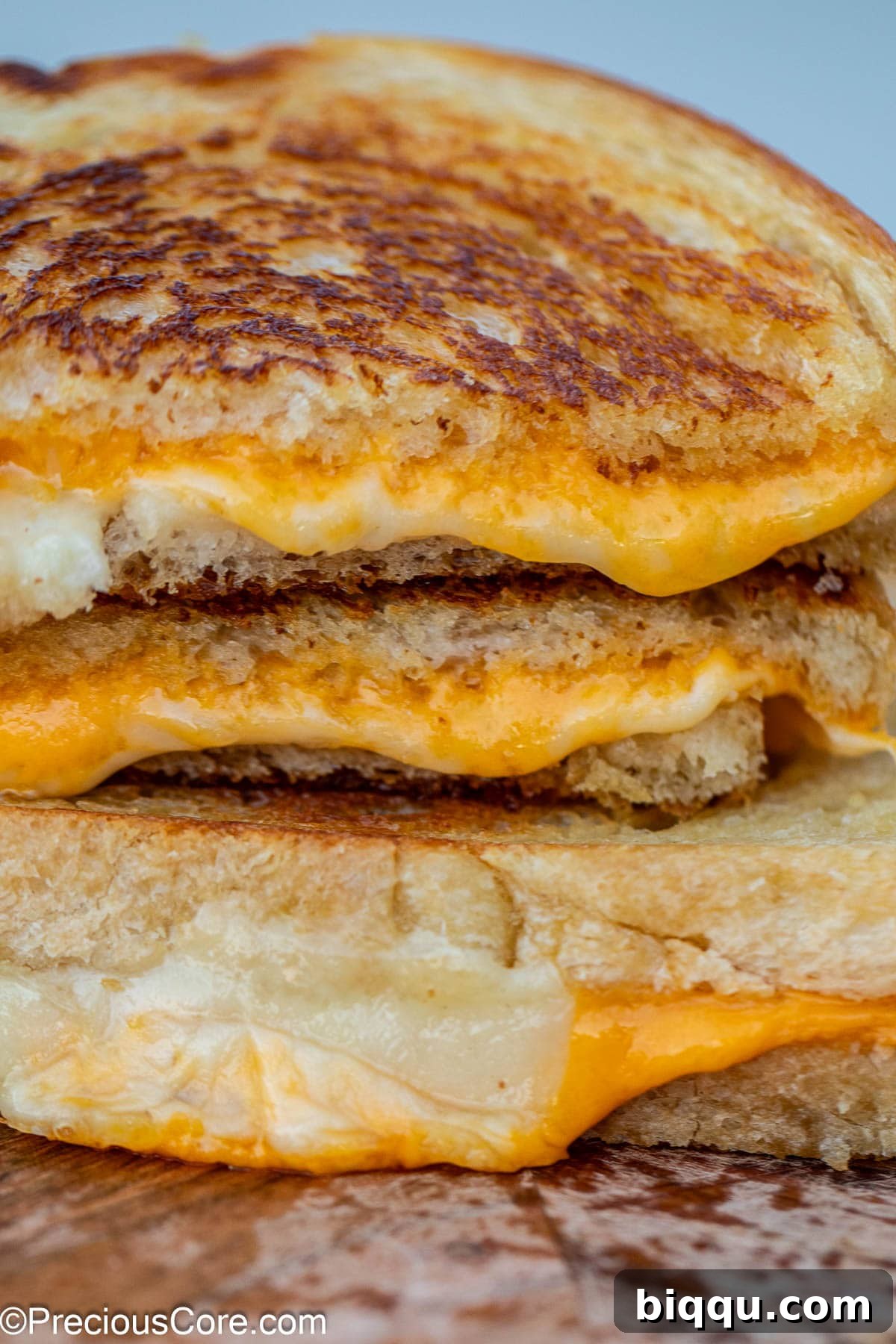 Sourdough grilled cheese bread slices.