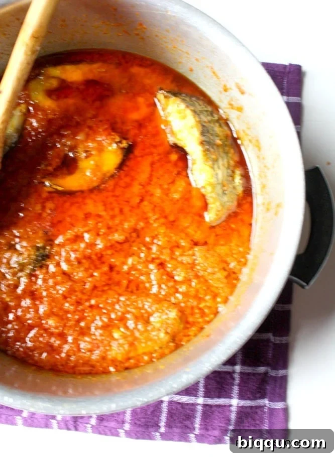 Cameroonian Fish Stew Ready to Serve