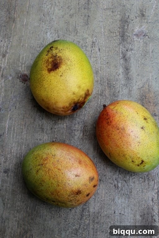 Fresh Mangoes Ready for Sorbet