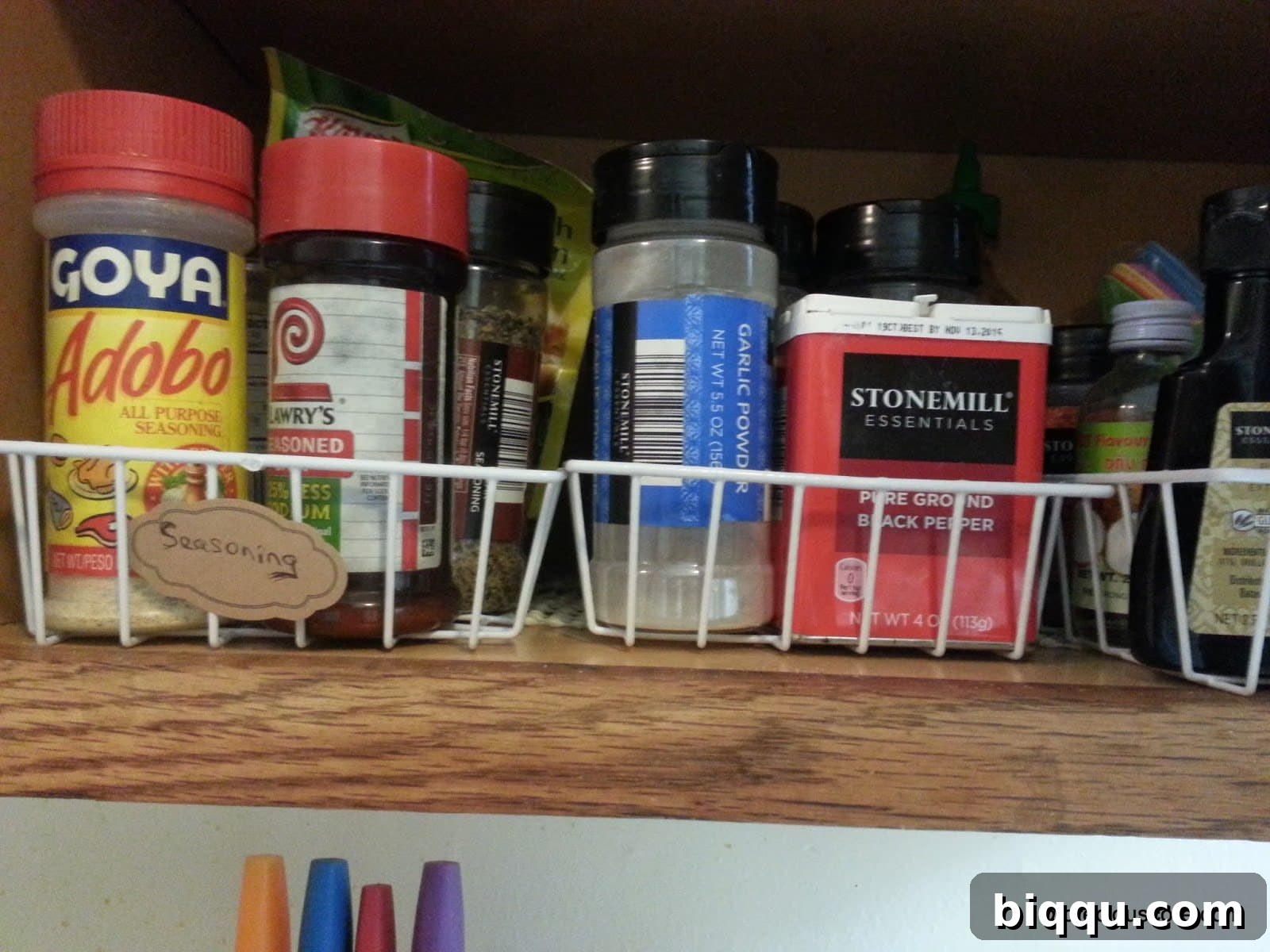 Efficient Spice Organization in Kitchen Drawer Organized Spice Drawer with Labels
