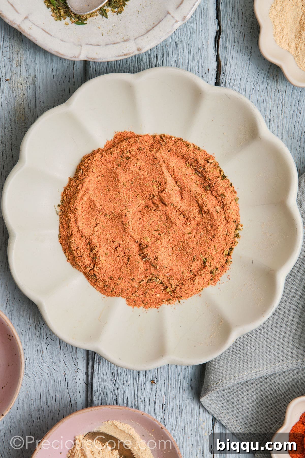 Cajun seasoning mix on a plate.