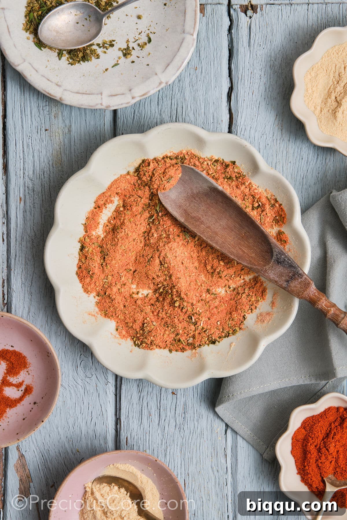 Homemade Cajun seasoning substitute mixed together.