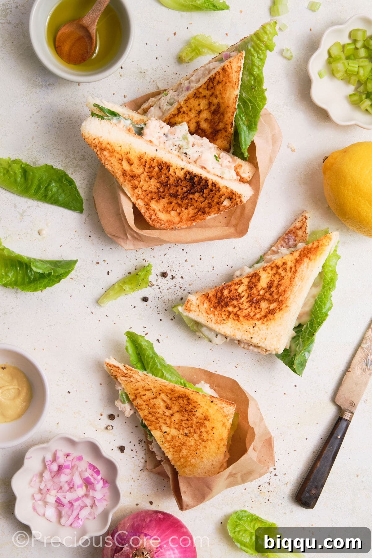 Served chicken sandwiches.