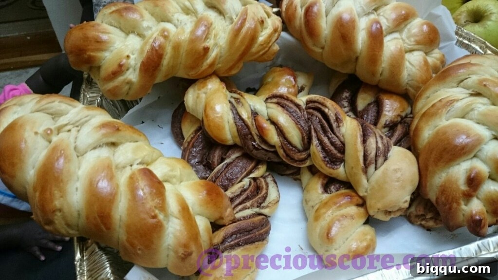 Freshly baked Challah Bread and decadent Nutella Swirl Bread