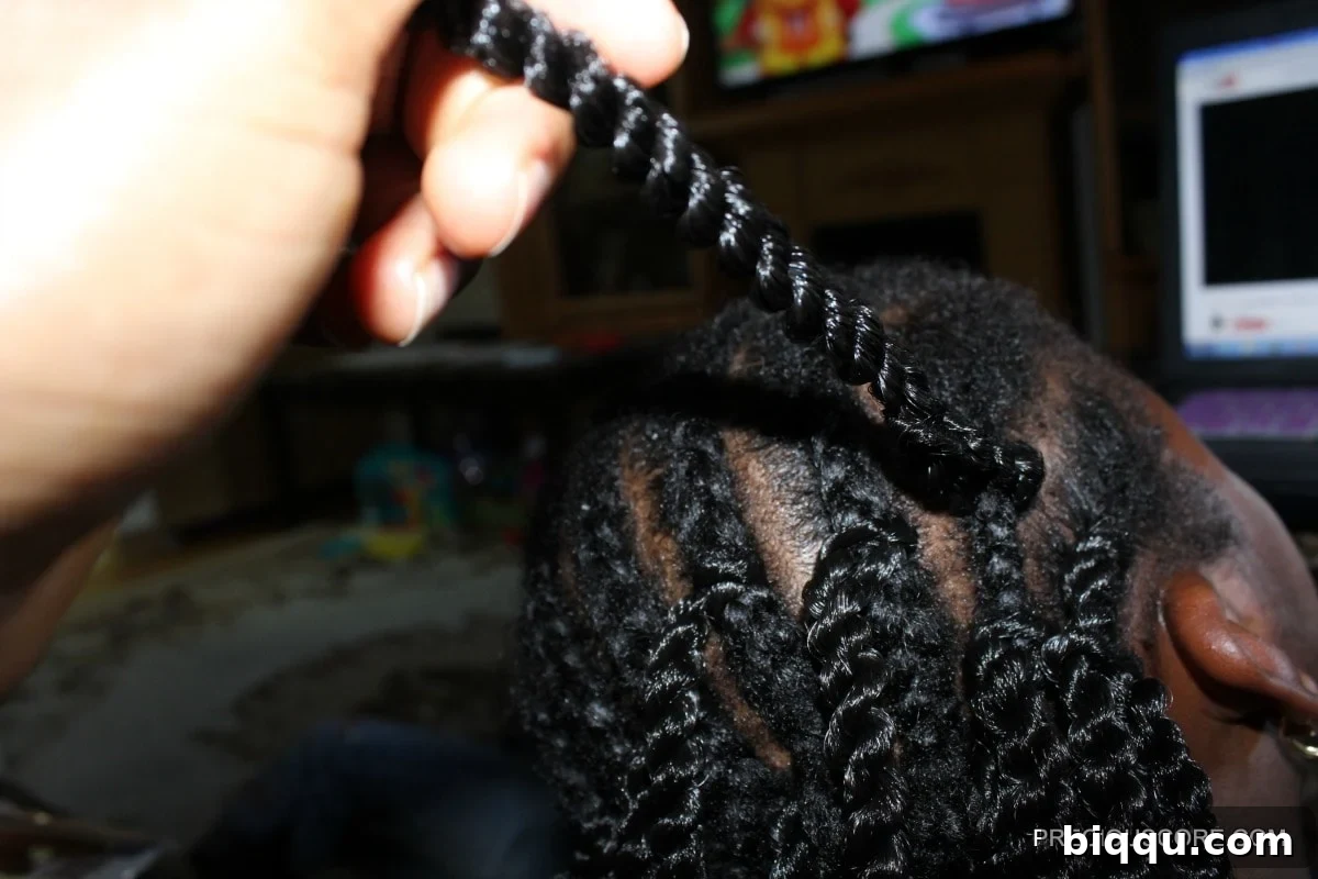 Securing Crochet Braids with a Knot