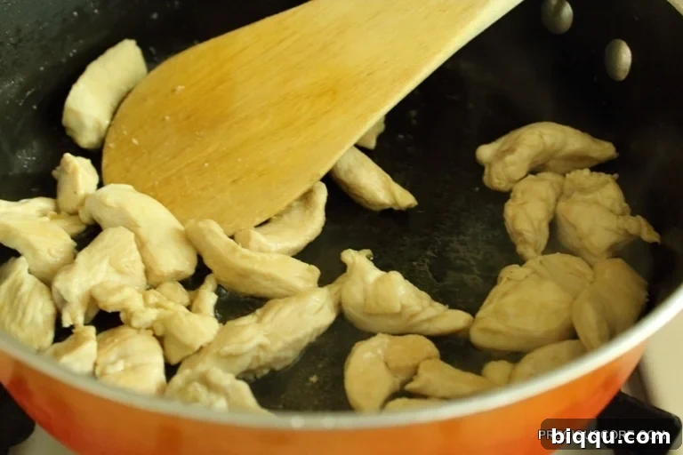 Frying Chicken in Pan