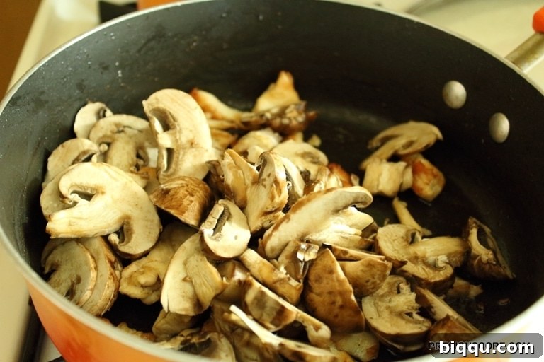 Adding Mushrooms to Chicken