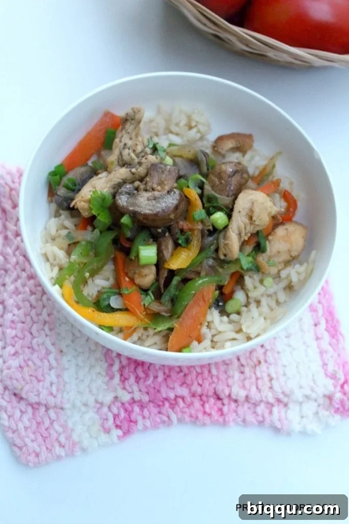 Brown Rice and Chicken Stir Fry