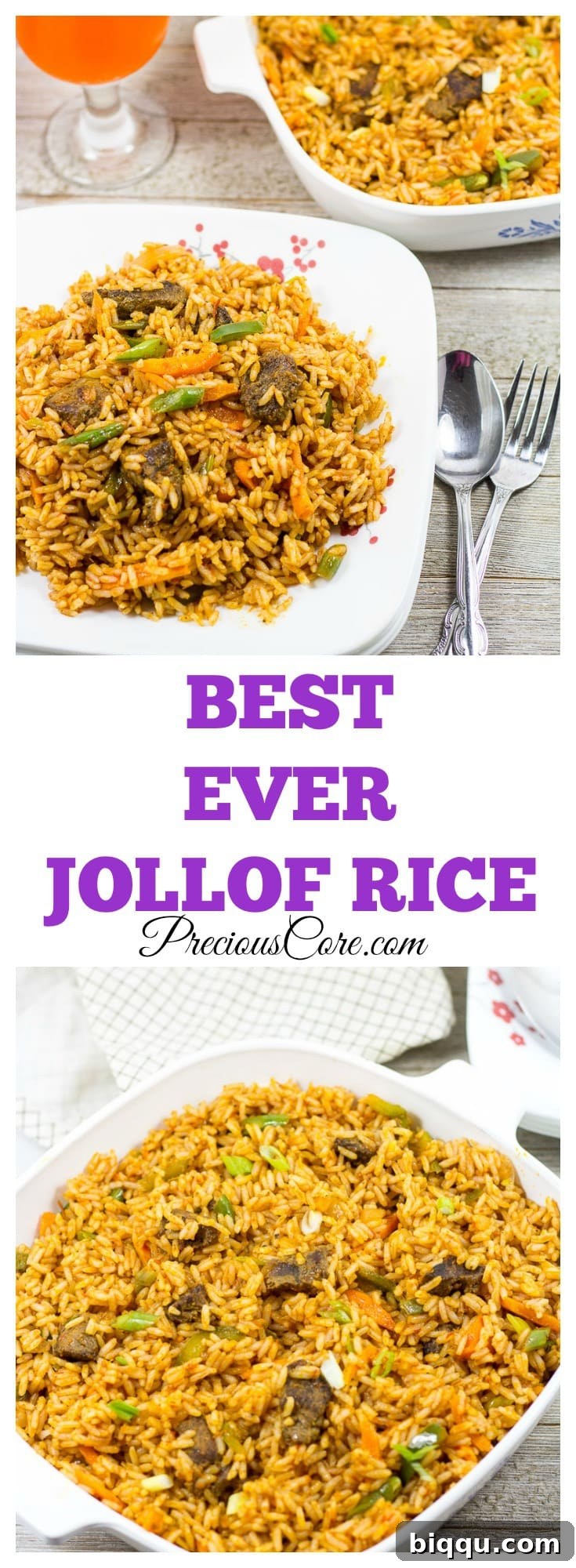 A delicious plate of Cameroonian Jollof Rice, hailed as the best recipe on the internet.