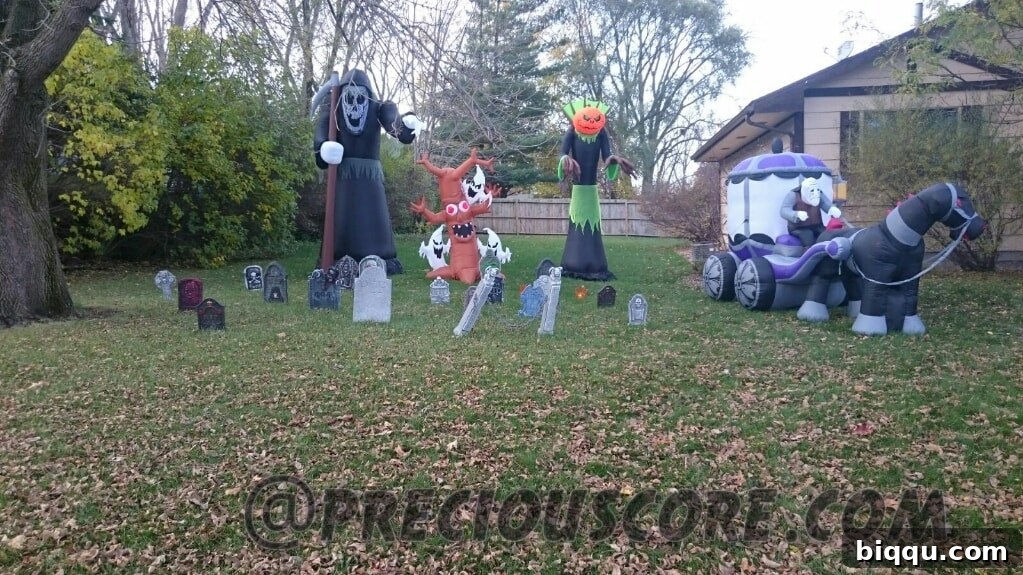 Another Halloween display with intricate details.