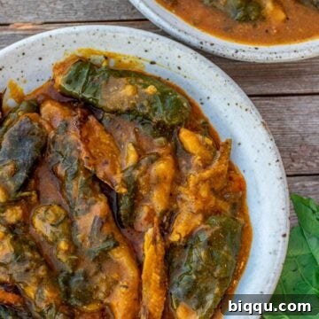 A delicious bowl of Ekwang, a traditional Cameroonian dish.
