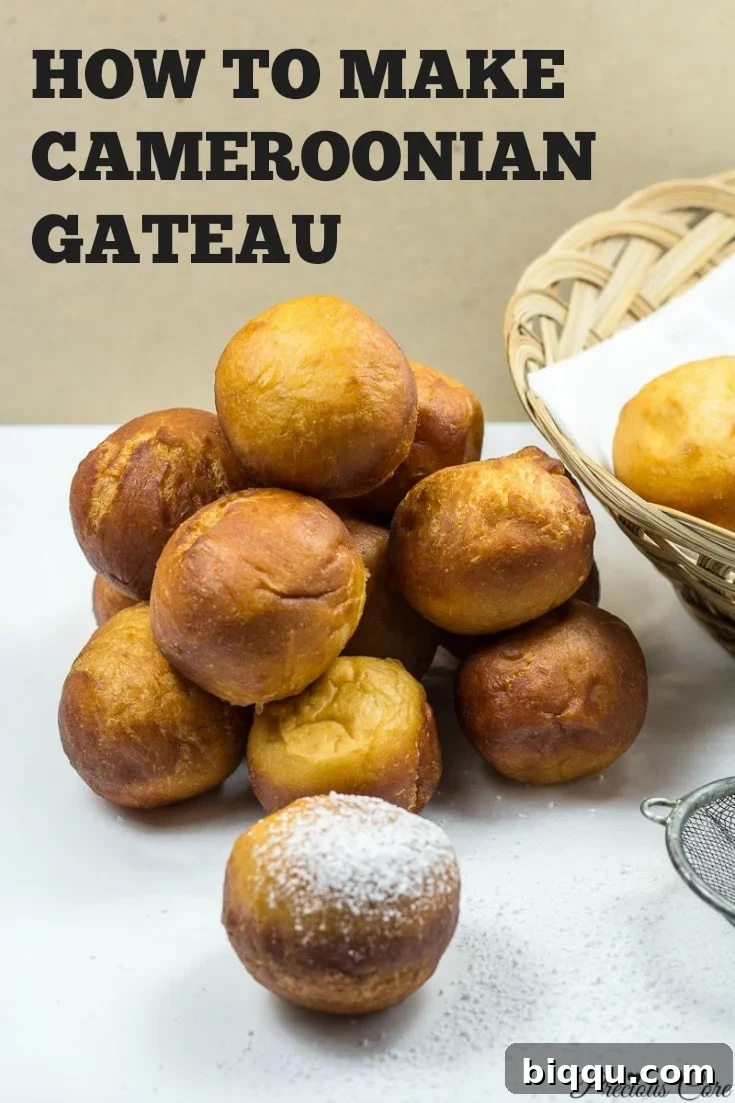 Cameroon gateau recipe, showing the dough and finished fried balls