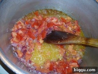 Tomatoes Frying in the Pot