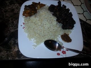 Traditional Serving of Rice and Beans