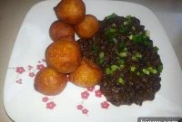 West African Doughnuts with Spiced Beans