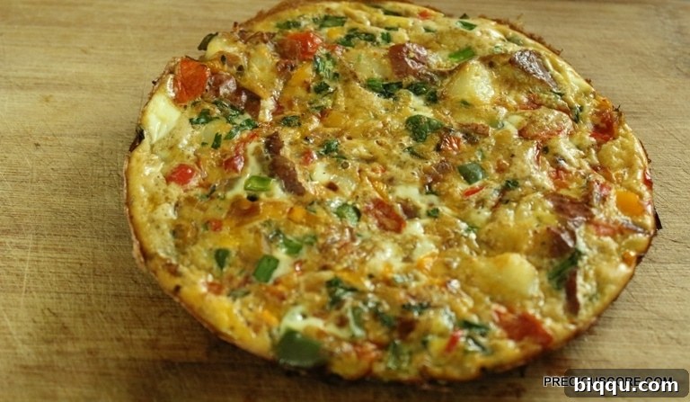 Frittata Removed from Pan