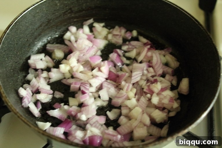 Sautéing Onions in Skillet