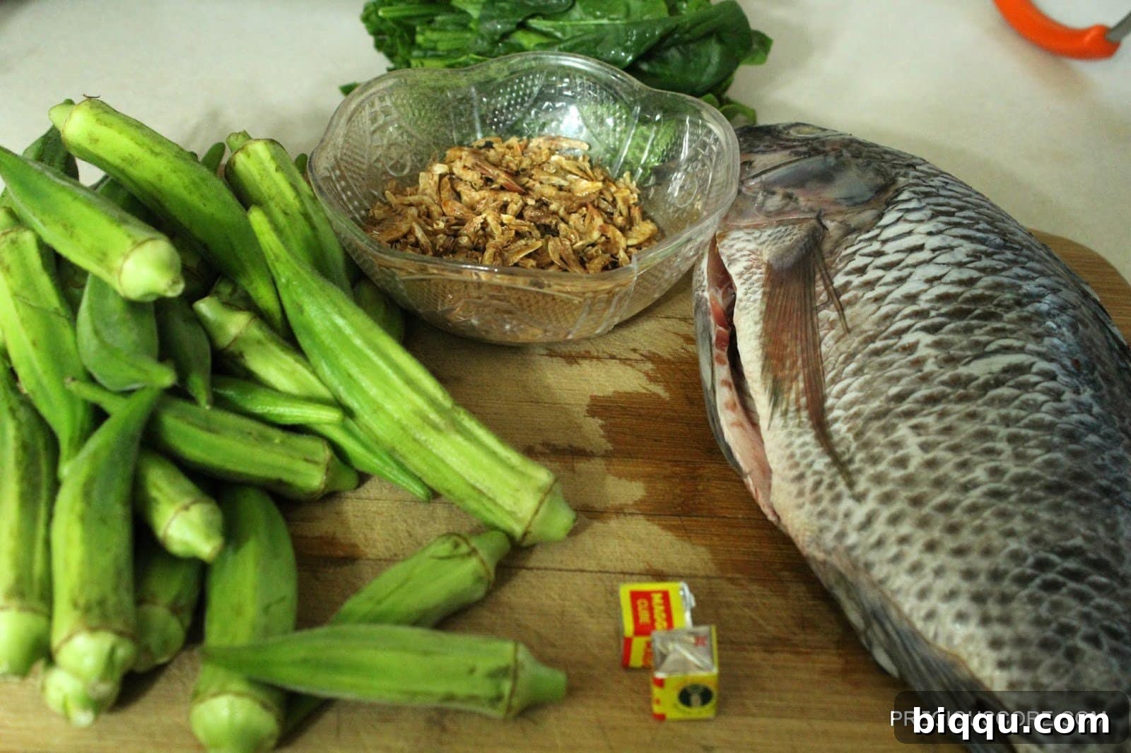 Fresh Ingredients for Okra Soup