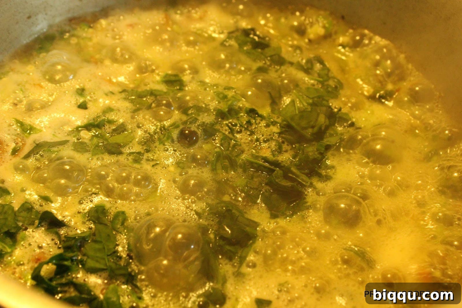 Finished Cameroonian Okra Soup with Spinach