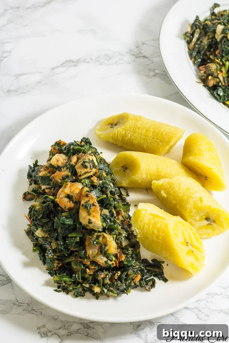 Delicious African Spinach Stew with Chicken and Shrimp