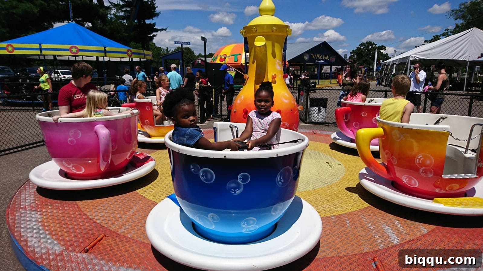 Our Inaugural Homeschool Adventure 11 Happy children at Como Town amusement park, enjoying an exciting year-end celebration activity.