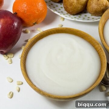 Wooden bowl of pap - corn porridge.