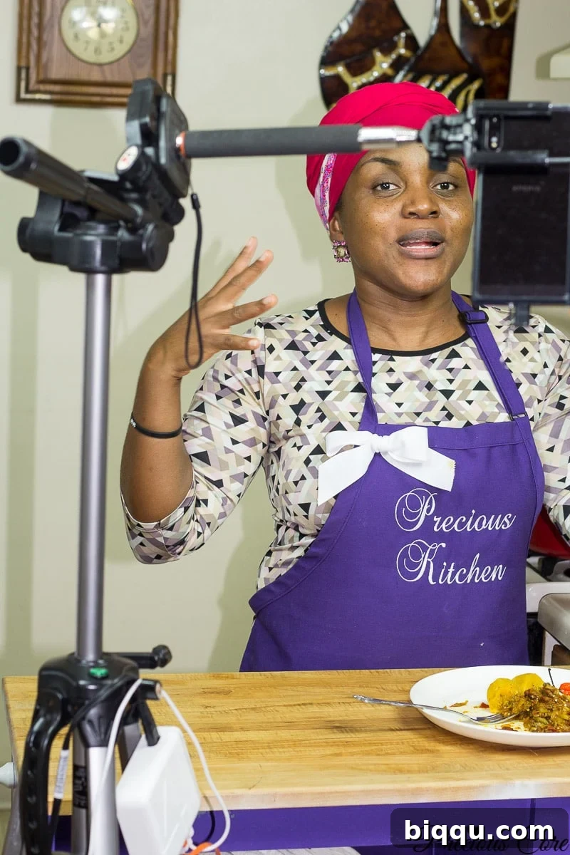Going live on YouTube to cook garden egg sauce