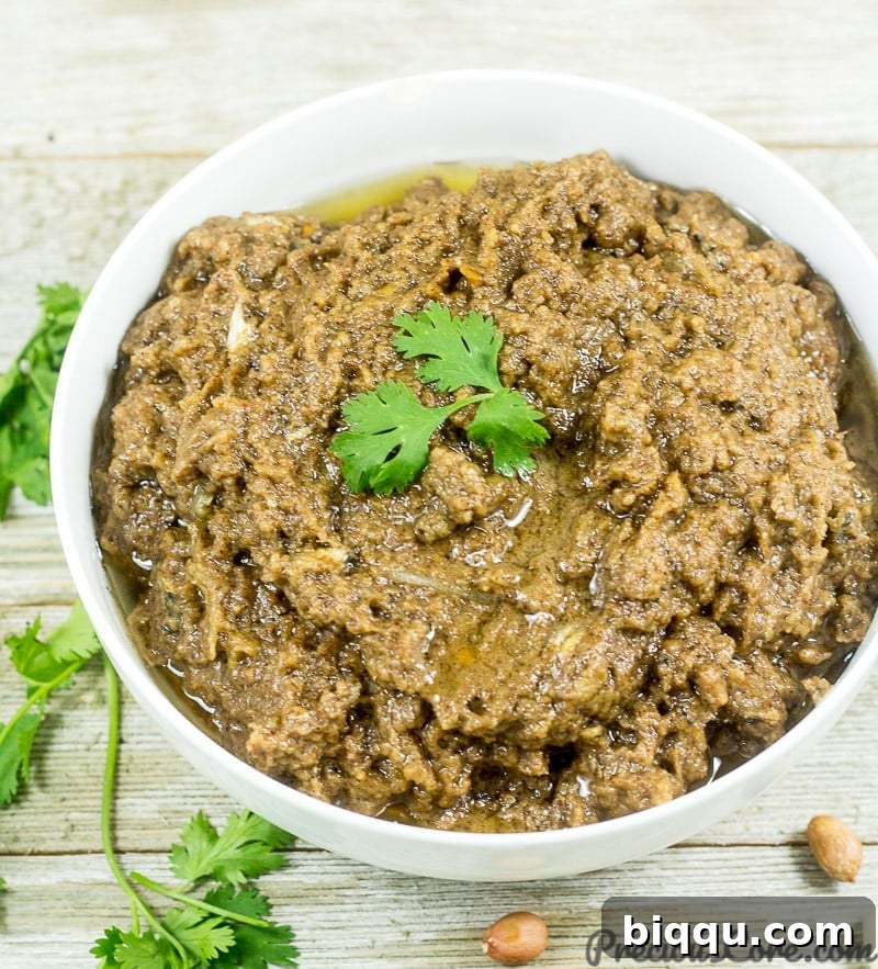 Bowl of groundnut paste, Cameroonian Mboh.