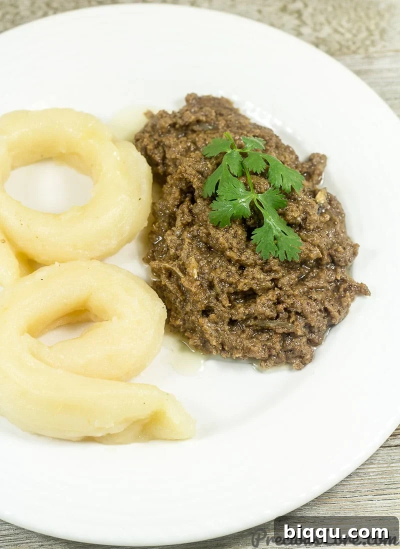Cameroonian Bobolo and Mboh served together.