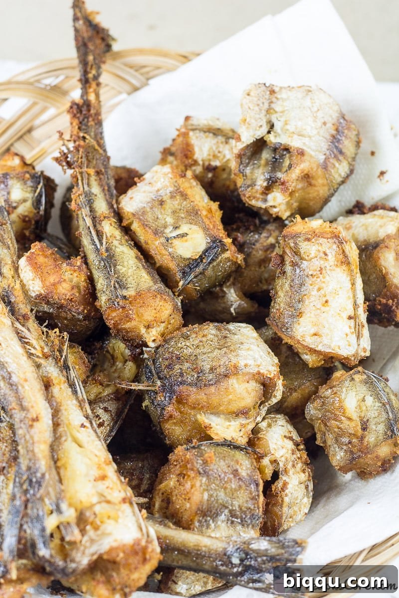 Crispy fried fish for the Nigerian peppered fish recipe.