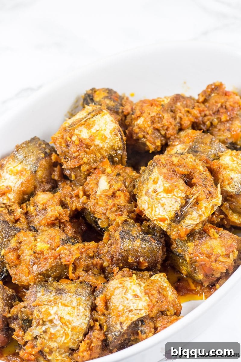 Flavorful peppered fish recipe with rich sauce.