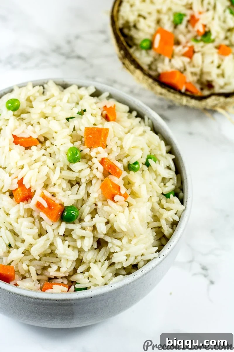 Effortless Coconut Rice 6 Coconut rice recipe ready to eat