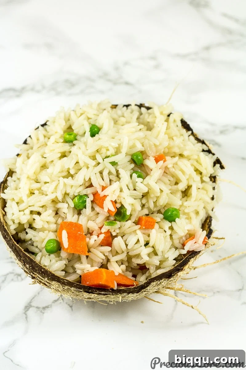 Effortless Coconut Rice 9 Best coconut rice recipe, a close-up
