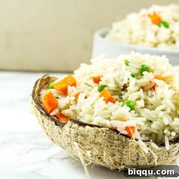 Easy Coconut Rice - How to make coconut rice side dish
