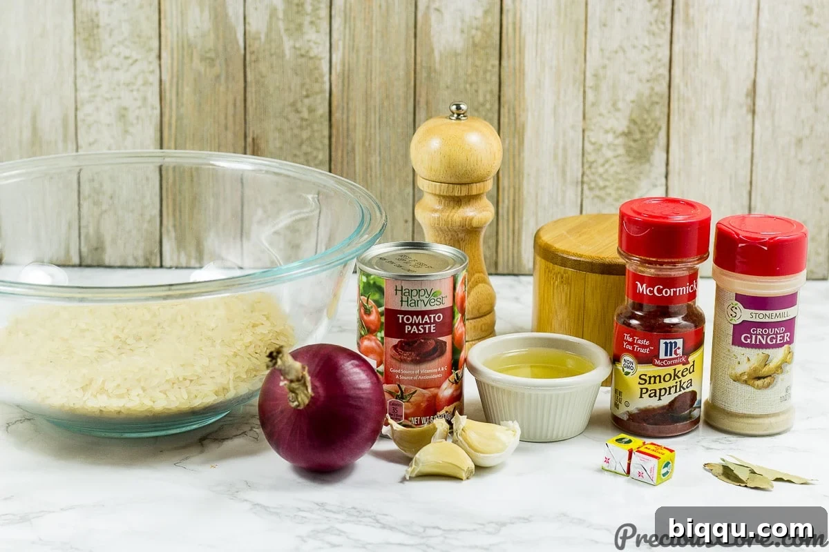 Essential Ingredients for Easy Oven-Baked Jollof Rice